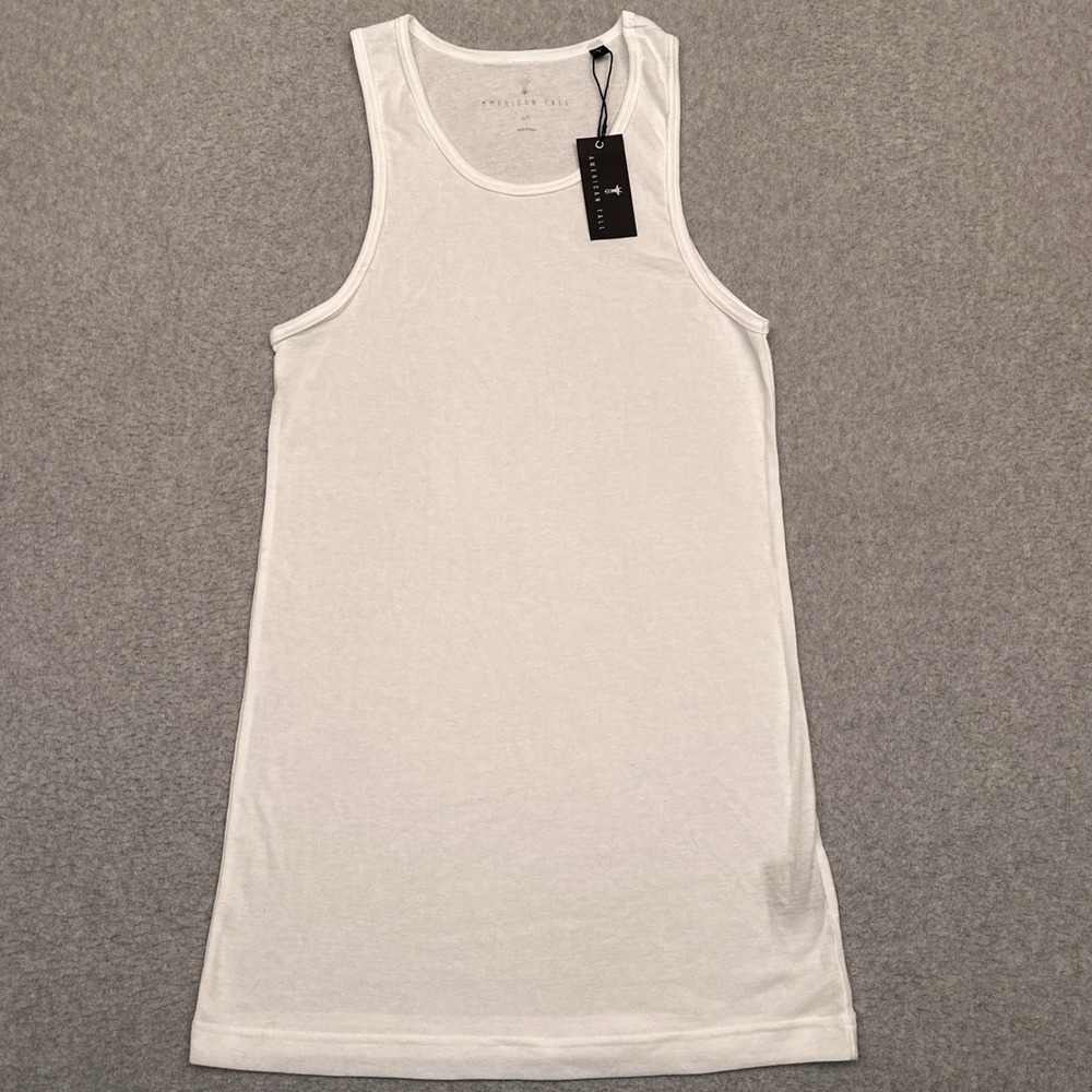NEW American Tall Slim Fit Beach Tank Top Men's LT White Underlayer Basics‎